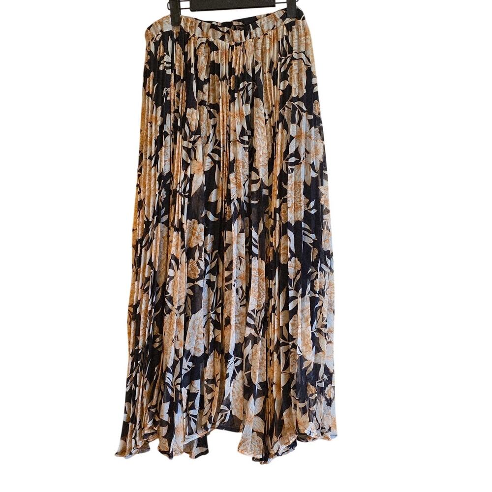 Jessica London pleated floral maxi skirt size 18w